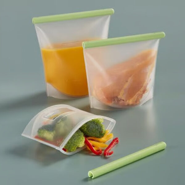 Kit 3 bolsas reutilizables de silicona