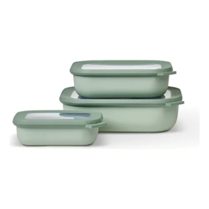 Set 3 Bowls Cirqula Rectangular 500, 1000 Y 2000ml - Mepal